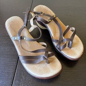 Jambu 8 brown, leather strappy heeled sandals, summer